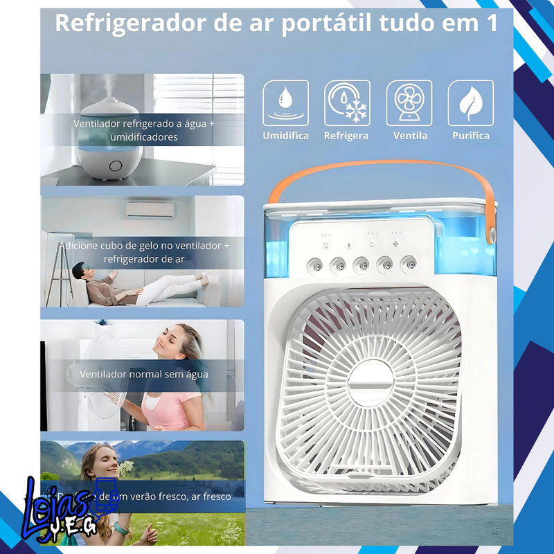 Ventilador e Umidificador de Ar Portátil - ANJOVY®.