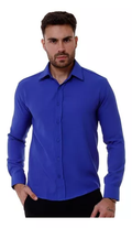 Camisa Social Masculina Manga Longa Slim - VDLUX