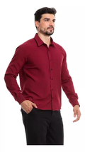 Camisa Social Masculina Manga Longa Slim - VDLUX