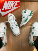 Tênis Nike Air Jordan 4 Retrô - Branco & Verde