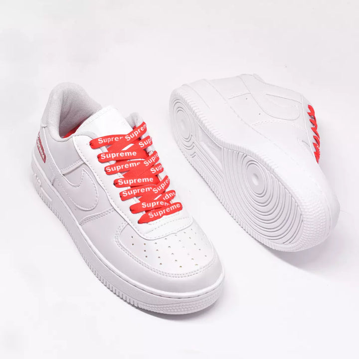 Nike Air Force 1 Supreme - White / Red Detail