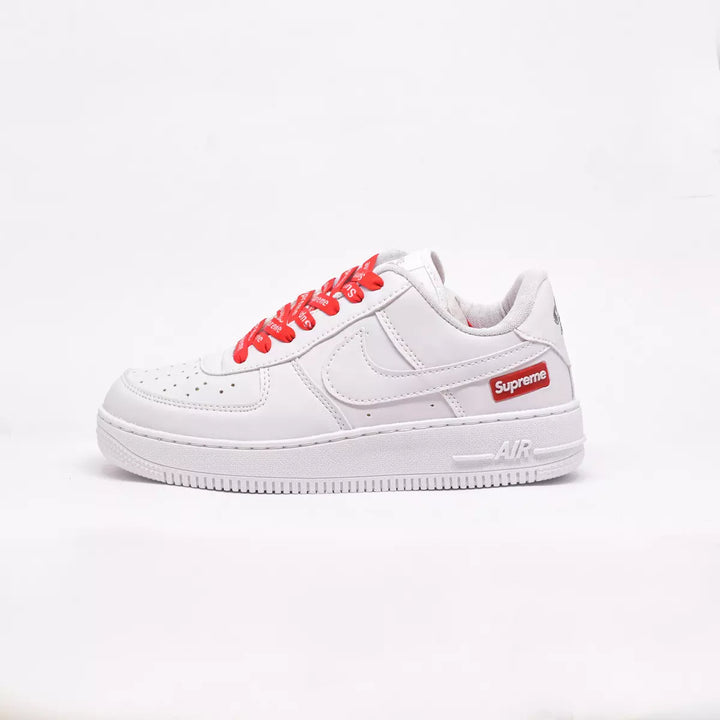 Nike Air Force 1 Supreme - White / Red Detail