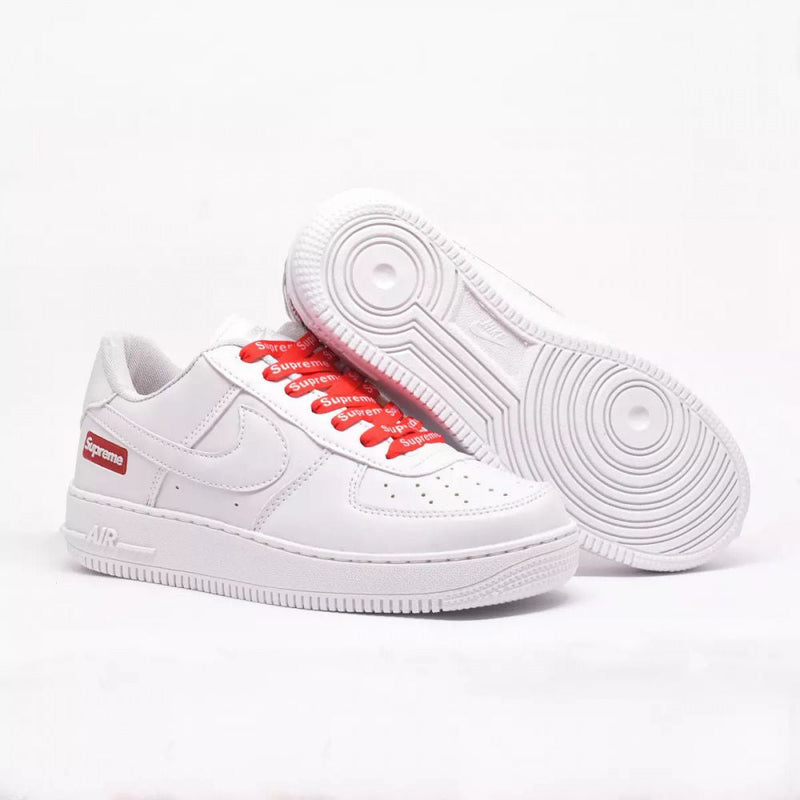 Nike Air Force 1 Supreme - White / Red Detail