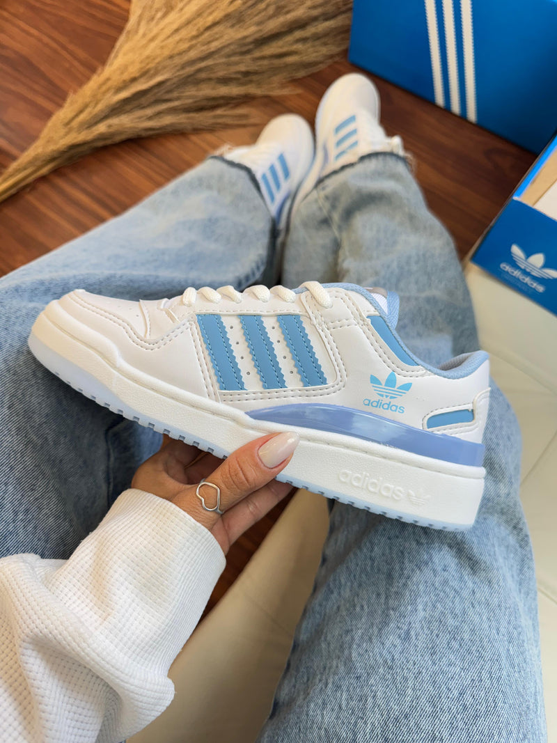 Tênis Adidas Forum Low ADV 84 – Branco e Azul Claro
