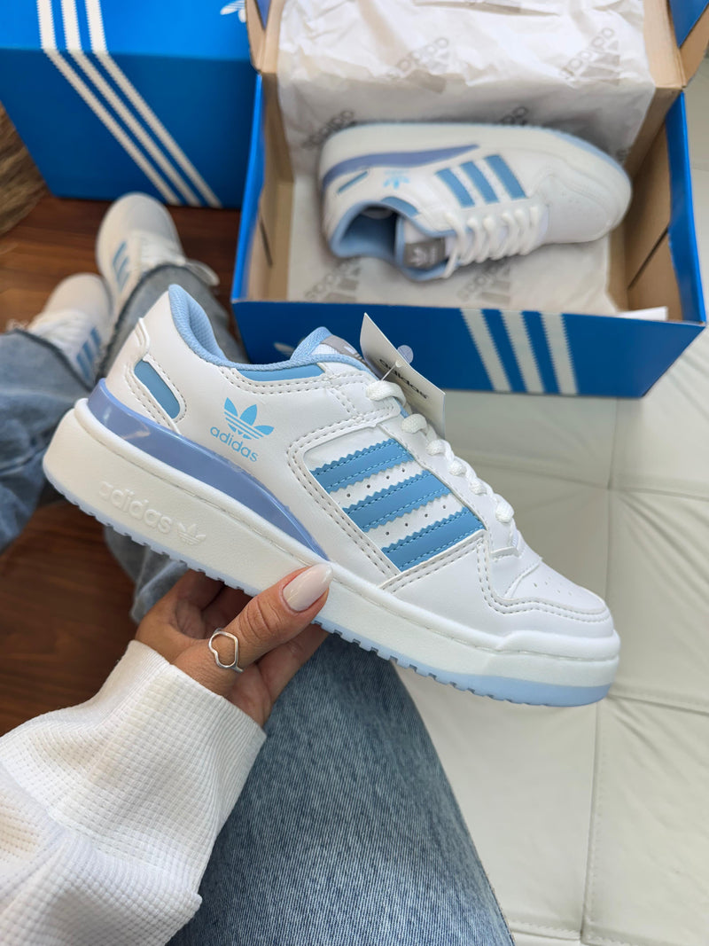 Tênis Adidas Forum Low ADV 84 – Branco e Azul Claro