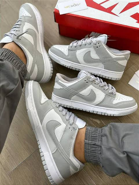 TÊNIS NIKE DUNK LOW SB – Cinza e Branco