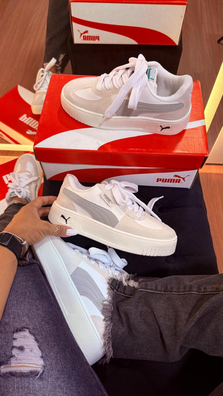 TÊNIS PUMA PALERMO ELEVATA – Branco e Cinza