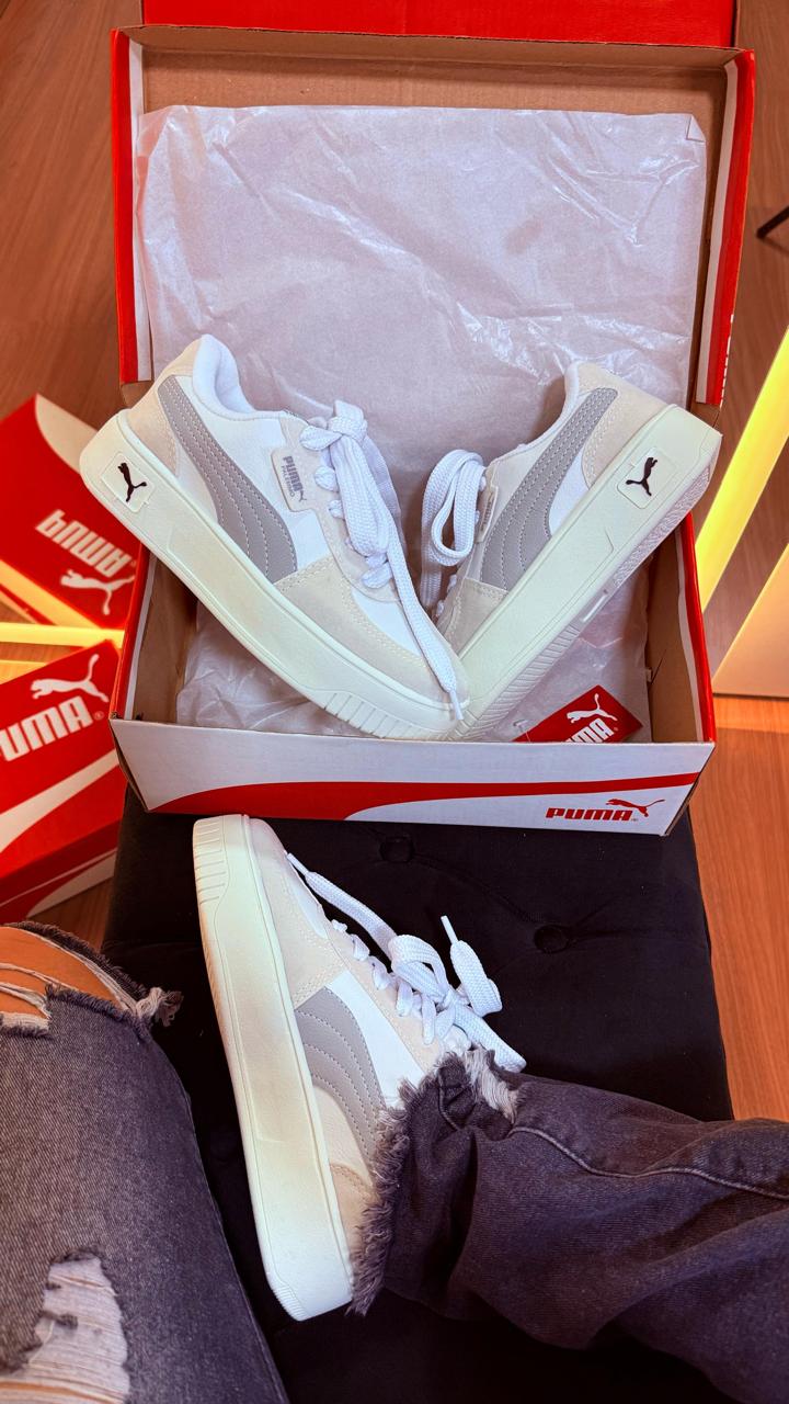 TÊNIS PUMA PALERMO ELEVATA – Branco e Cinza