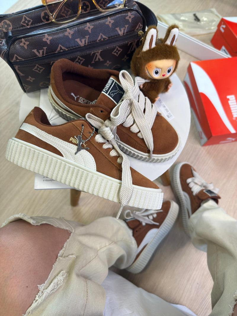 TÊNIS PUMA SUEDE PLATAFORMA – Amêndoa