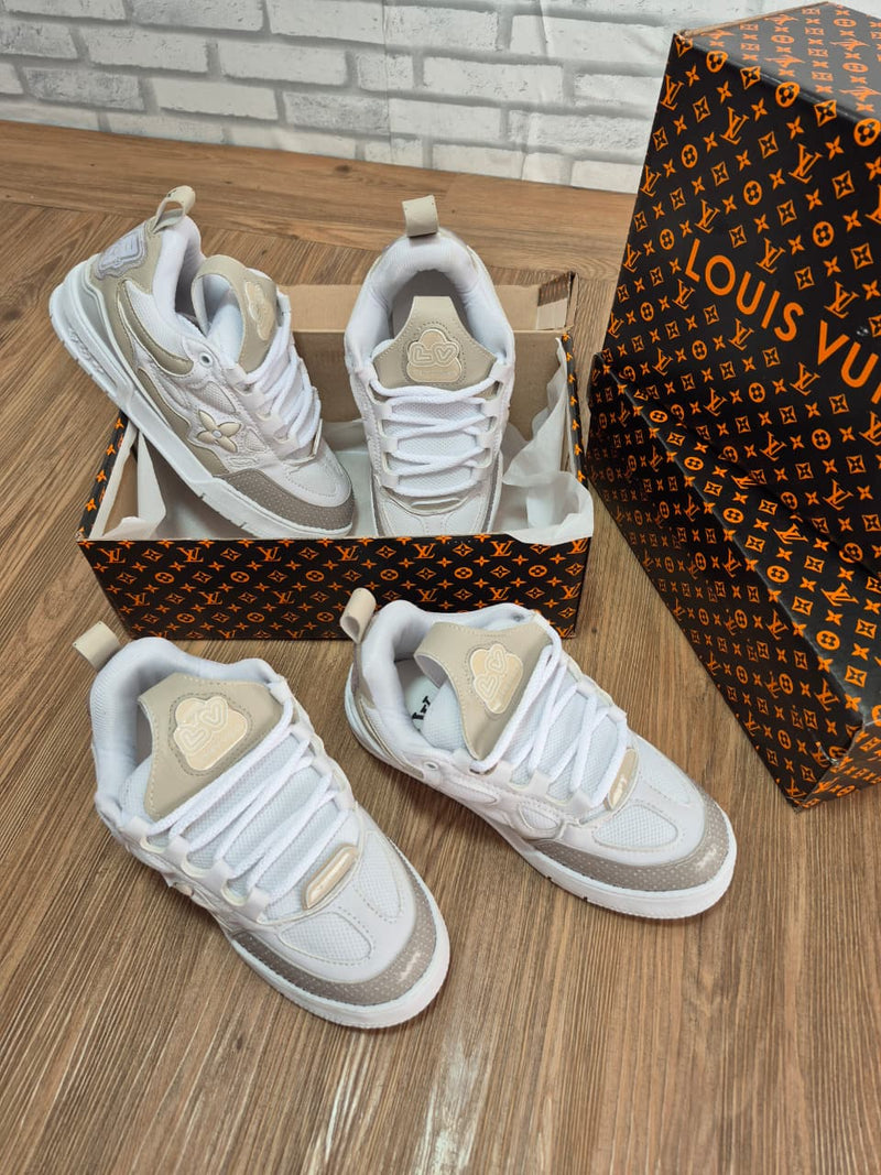 Tênis LV Skate - Branco / Off-bege
