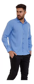 Camisa Social Masculina Manga Longa Slim - VDLUX