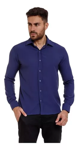 Camisa Social Masculina Manga Longa Slim - VDLUX