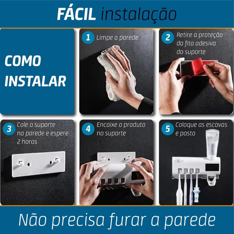 Porta Escova Elétrico Com Aplicador - Monaclean!