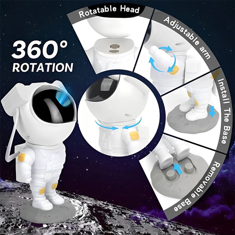 Projetor Estelar Astronauta Nebulux - Torne Suas Noites e as de Seus Filhos Mágicas!