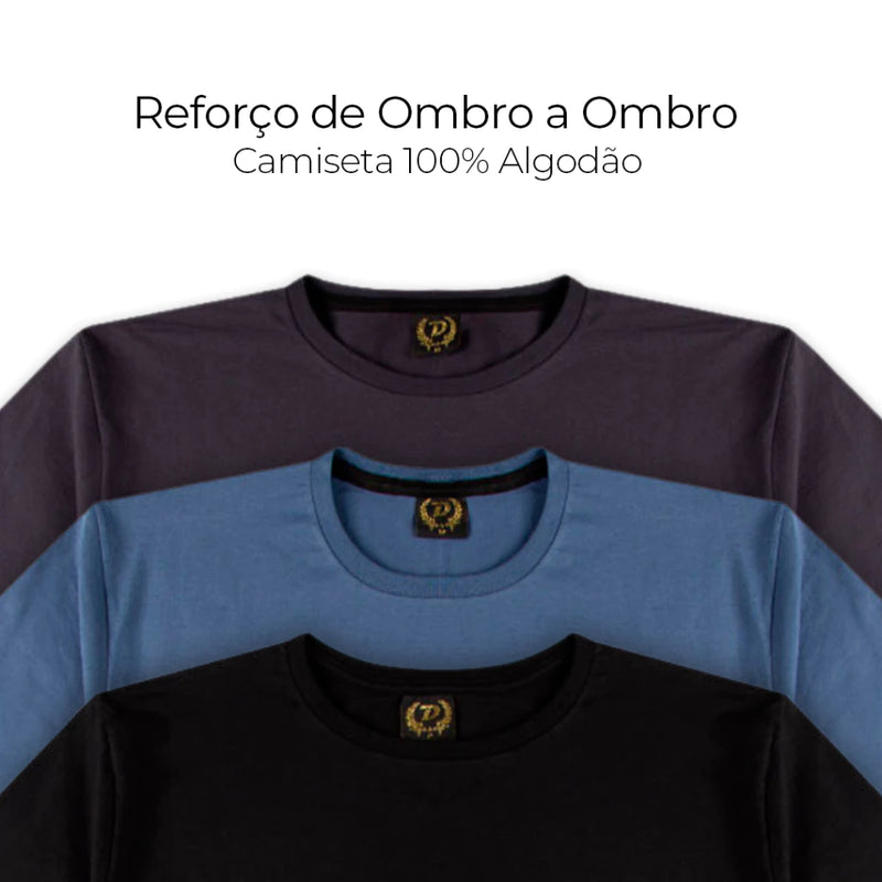 Camiseta Básica Algodão - Estilo Urbano Dia e Noite