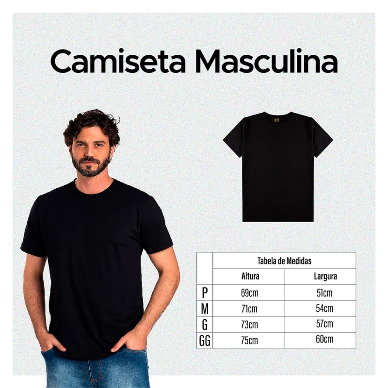 Camiseta Básica Algodão - Estilo Urbano Dia e Noite