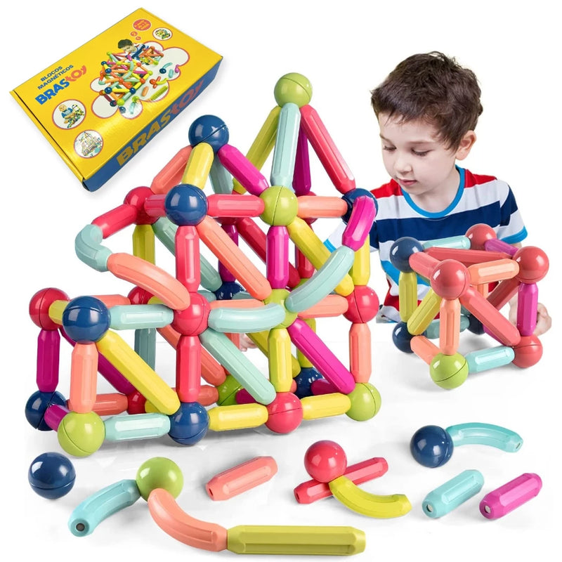 Brinquedo Construção Magnéticos - MonteKids®.