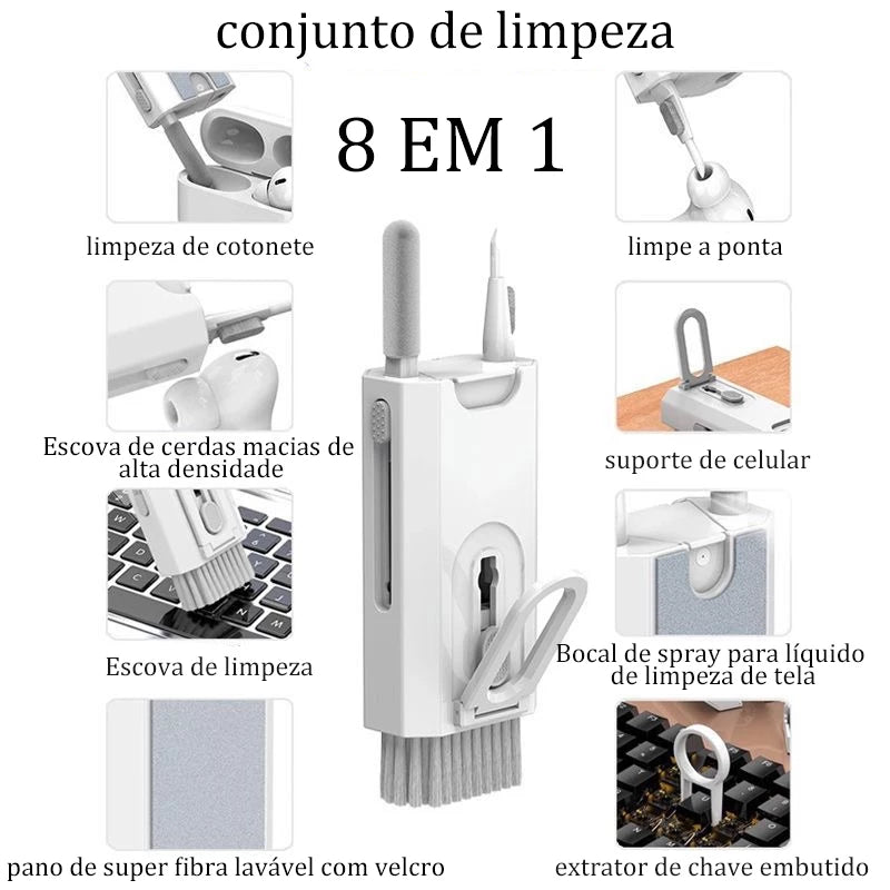 Kit de Limpeza 8 em 1 - TechClean®.