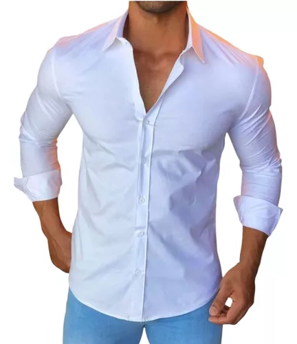 Camisa Social Masculina Manga Longa Slim - VDLUX