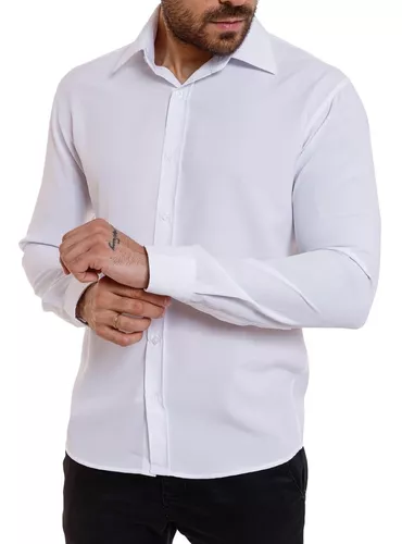 Camisa Social Masculina Manga Longa Slim - VDLUX