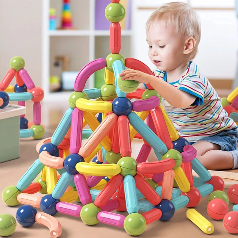 Brinquedo Construção Magnéticos - MonteKids®.