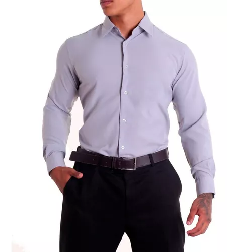 Camisa Social Masculina Manga Longa Slim - VDLUX