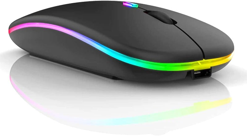 Mouse Sem Fio Recarregável - RGB / DPI Ajustável.