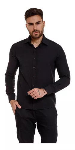 Camisa Social Masculina Manga Longa Slim - VDLUX