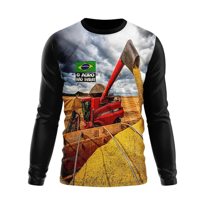 Camisa de Agropecuária Manga Longa com Proteção UV