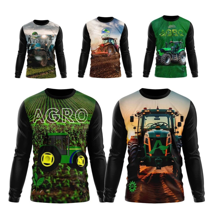 Camisa de Agropecuária Manga Longa com Proteção UV